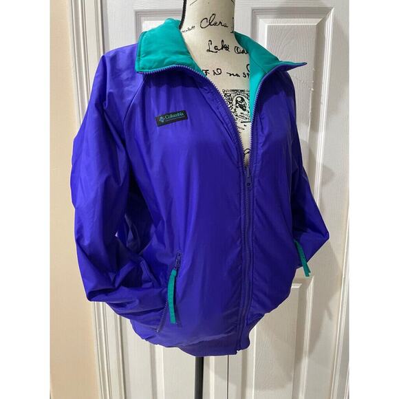 VTG 80'S COLUMBIA BOMBER JACKET REVERSIBLE RADICAL SLEEVE SZ M RETRO DISCO ICONI - Picture 11 of 16